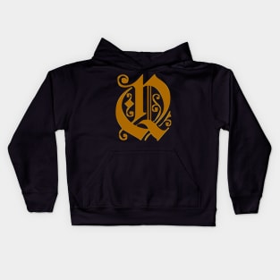 Golden Letter Q Kids Hoodie